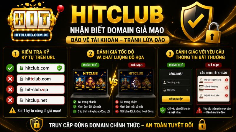 Domain Chính Thức HitClub Tìm Ở Đâu? và Cách nhận biết Domain giả mạo cổng game HitClub