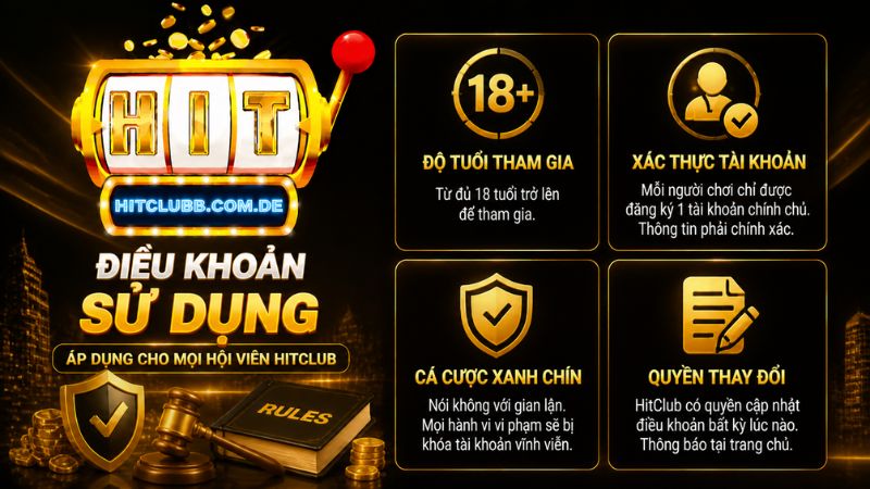 Điều khoản sử dụng áp dụng cho mọi hội viên HitClub