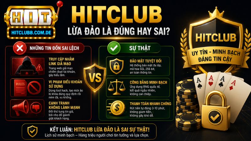 Thông tin cổng game HitClub lừa đảo là sai sự thật