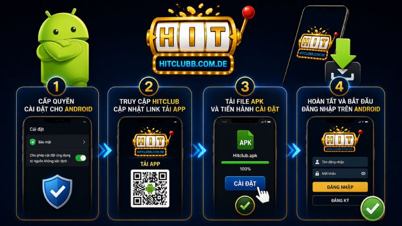 Hướng dẫn chi tiết tải Hitclub về điện thoại Android