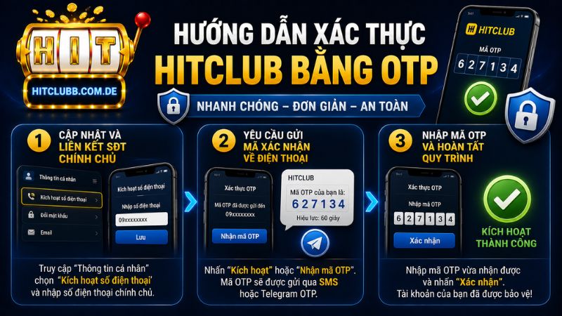 Hướng dẫn xác thực HitClub bằng OTP cho tân thủ