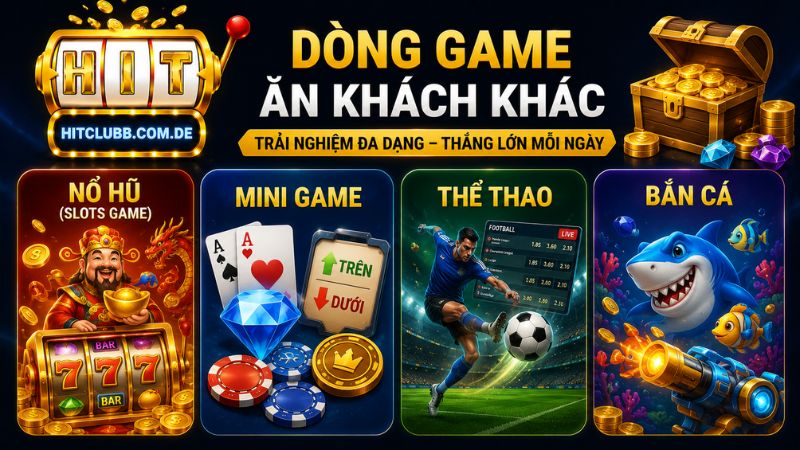Những dòng game ăn khách khác trên HitClub