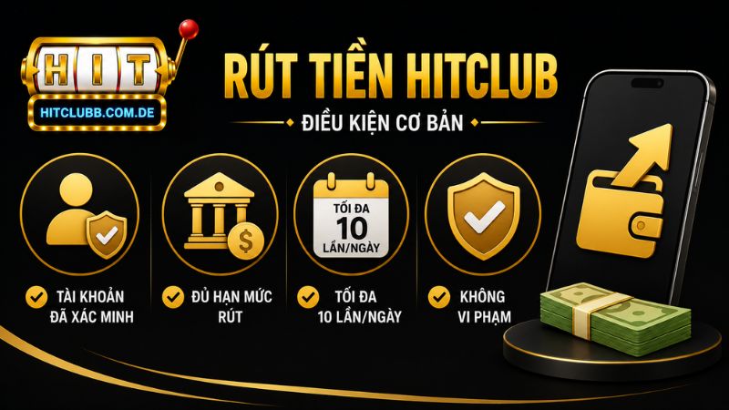 Quy định về điều kiện thực hiện rút tiền tại Hitclub 
