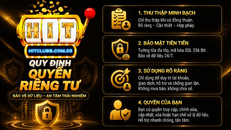 Những quy định về quyền riêng tư có trên cổng game HitClub