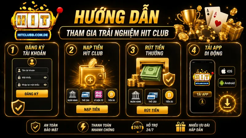 Tham gia trải nghiệm HitClub dễ dàng an tâm cá cược